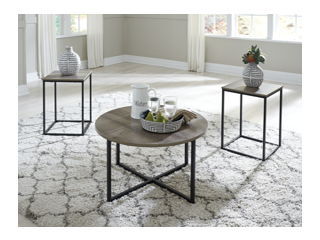 Wadeworth - Occasional Table Set (Set of 3) - Brown / Beige