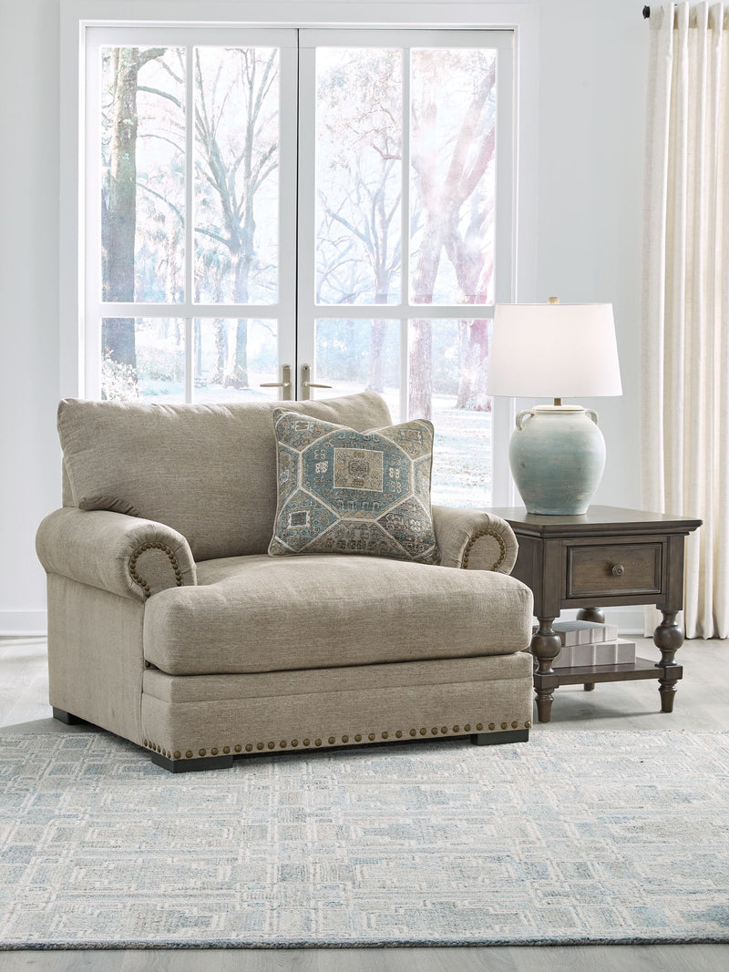 Galemore - 2 Pc. - Chair And A Half, Ottoman - Quarry