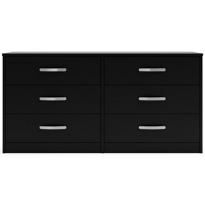 Finch - Black - Six Drawer Dresser - 29'' Height