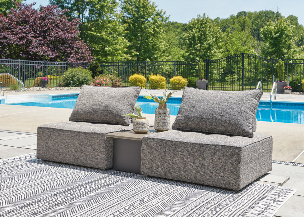 Bree Zee - 3-Piece Outdoor Sectional With End Table - Brown
