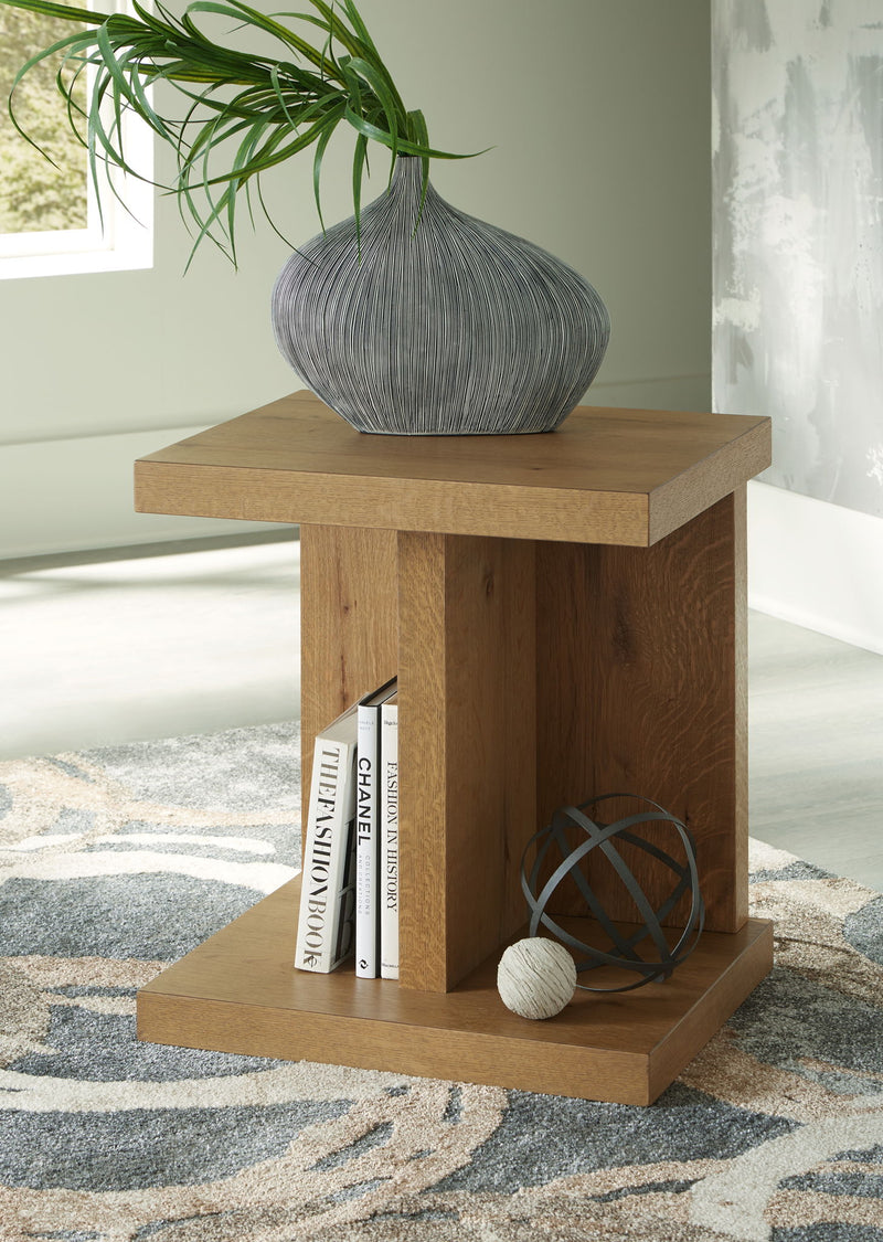 Brinstead - Chair Side End Table - Light Brown
