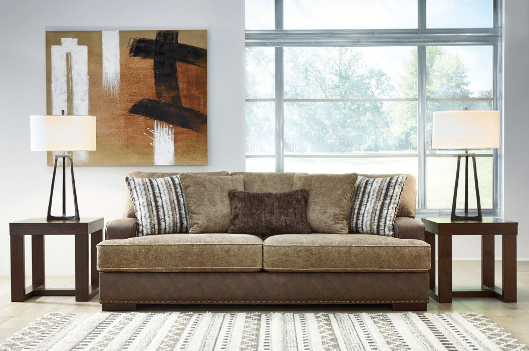 Alesbury - 4 Pc. - Sofa, Loveseat, Chair and a Half, Ottoman - Chocolate