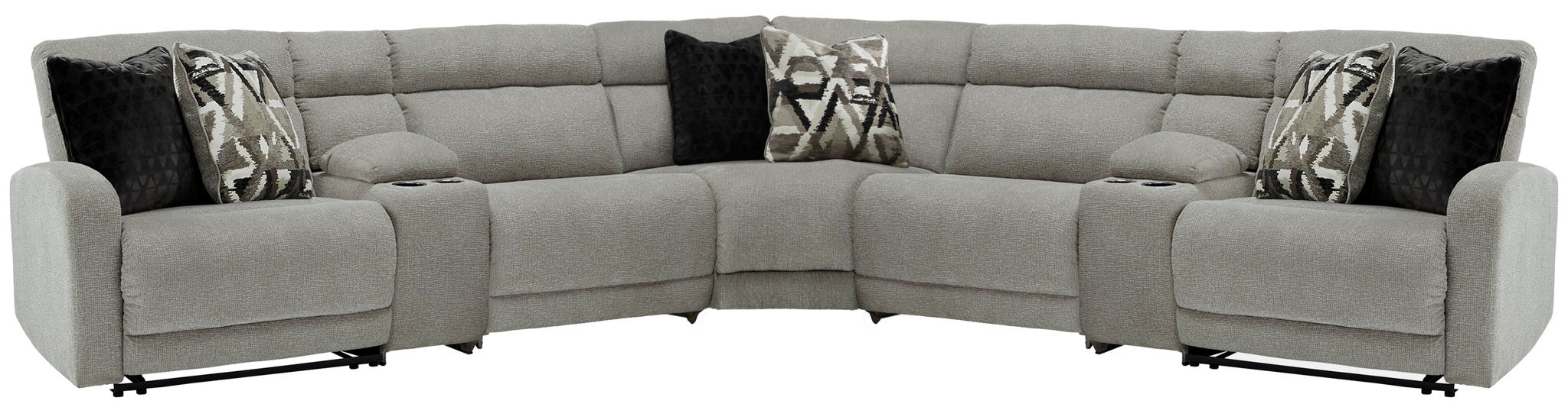 Colleyville - 7-Piece Power Reclining Sectional - Stone