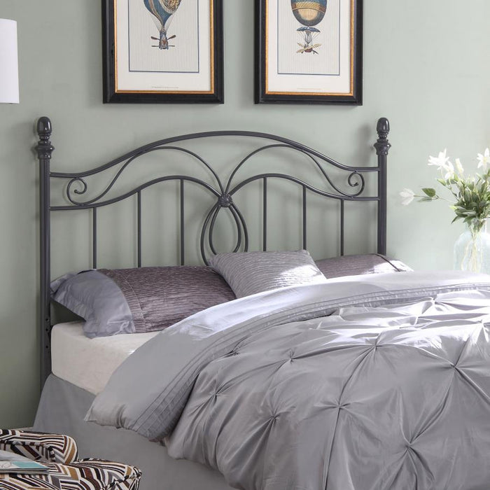 Evan - Metal Queen / Full Open Frame Headboard - Dark Gray