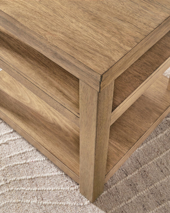 Wittenmyer - Rectangular End Table - Natural / Black