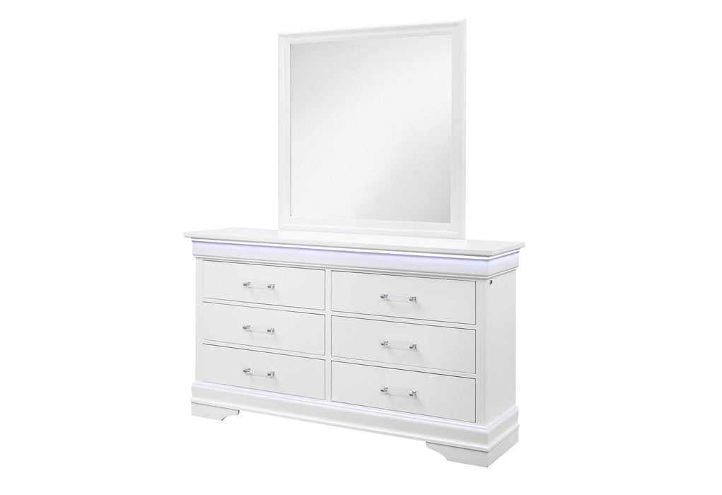 Charlie - Dresser With LED - White