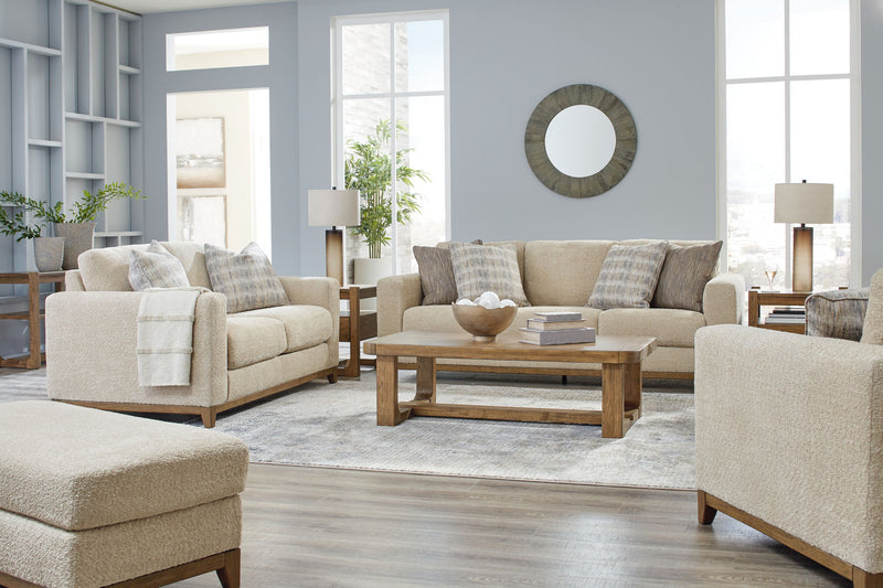 Parklynn - 4 Pc. - Sofa, Loveseat, Chair And A Half, Ottoman - Desert