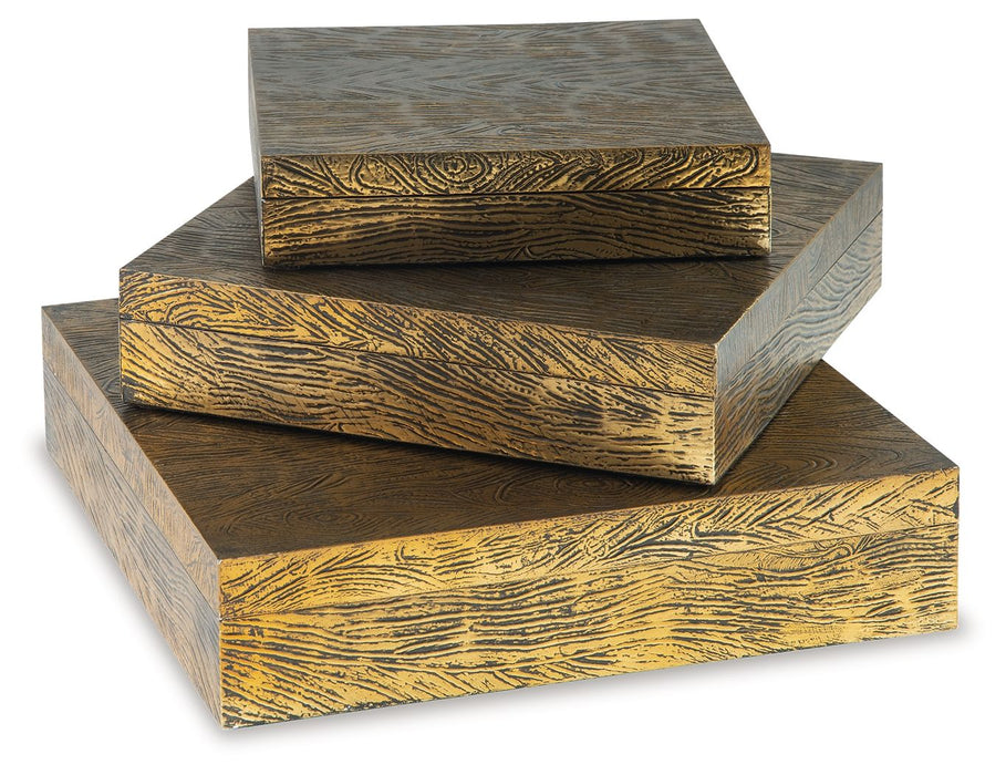 Keldy - Box Set (Set of 3) - Antique Brass Finish