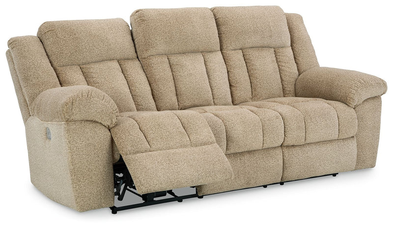 Tip-Off - 2 Pc. - Power Reclining Sofa, Power Reclining Loveseat - Wheat