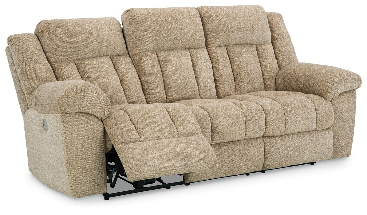 Tip-Off - 2 Pc. - Power Reclining Sofa, Power Reclining Loveseat - Wheat