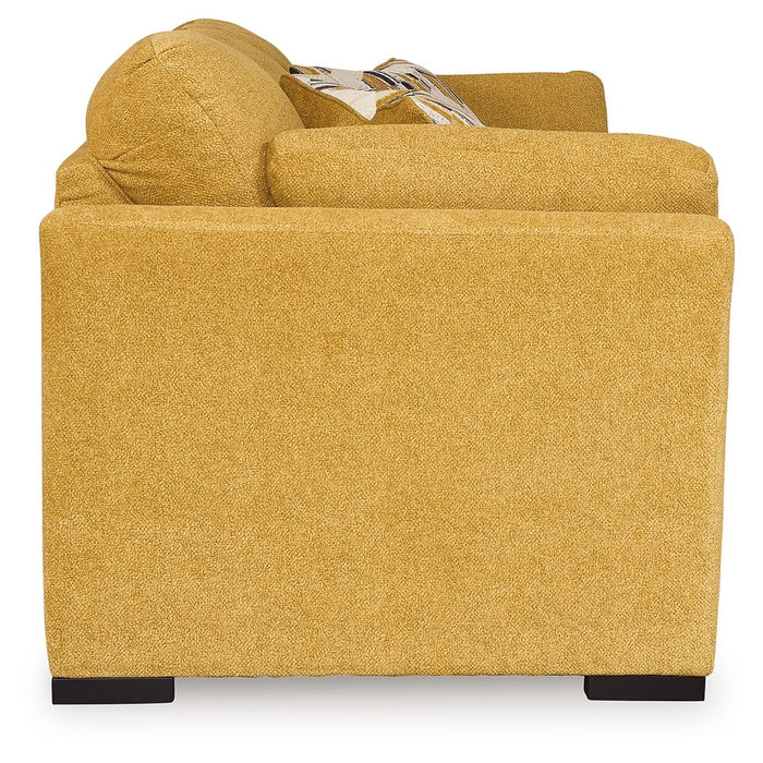 Keerwick - 4 Pc. - Sofa, Loveseat, Chair And A Half, Ottoman - Sunflower
