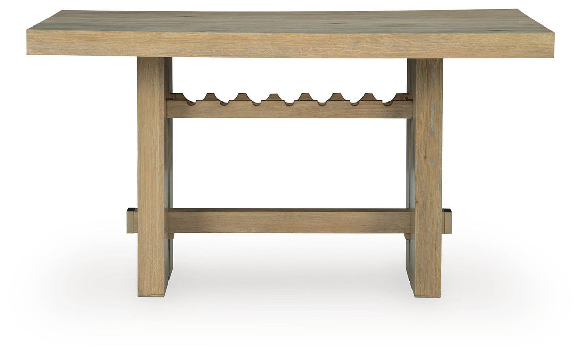 Lasinger - 5 Pc. - Counter Height Dining Table And 4 Barstools - Light Brown