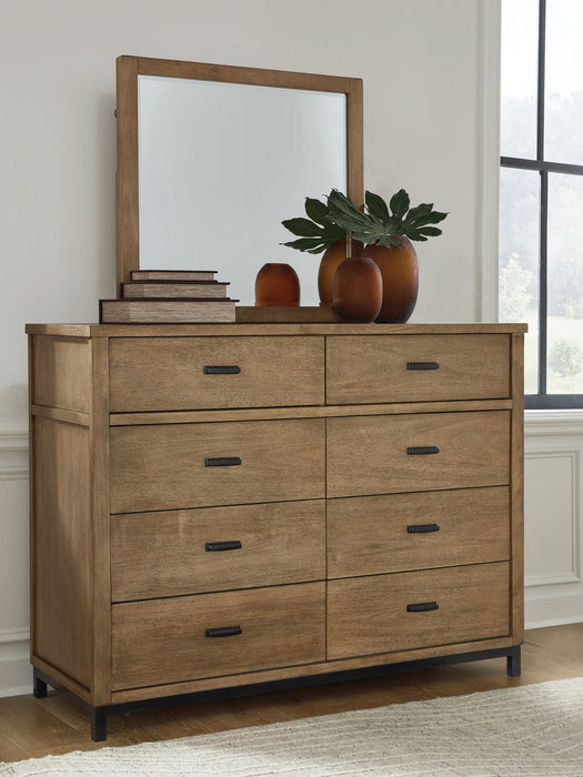 Tomtyn - 5 Pc. - Dresser, Mirror, Chest, King Upholstered Bed - Light Brown