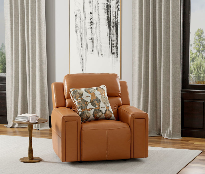 Arezzo - Power Headrest Power Lay Flat Recliner With Zero Gravity/Extended Ottoman - Whiskey