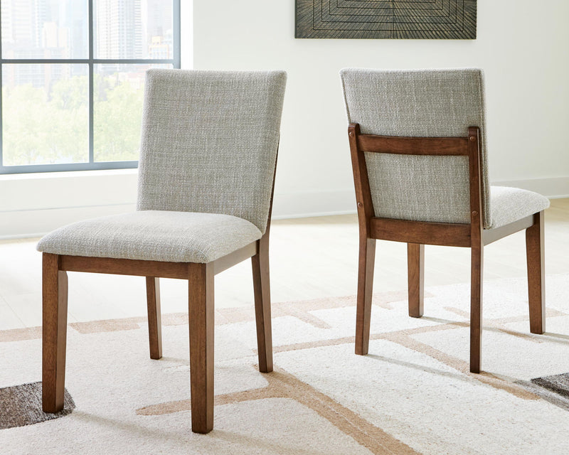 Kraeburn - Dining Upholstered Side Chair (Set of 2) - Beige / Brown