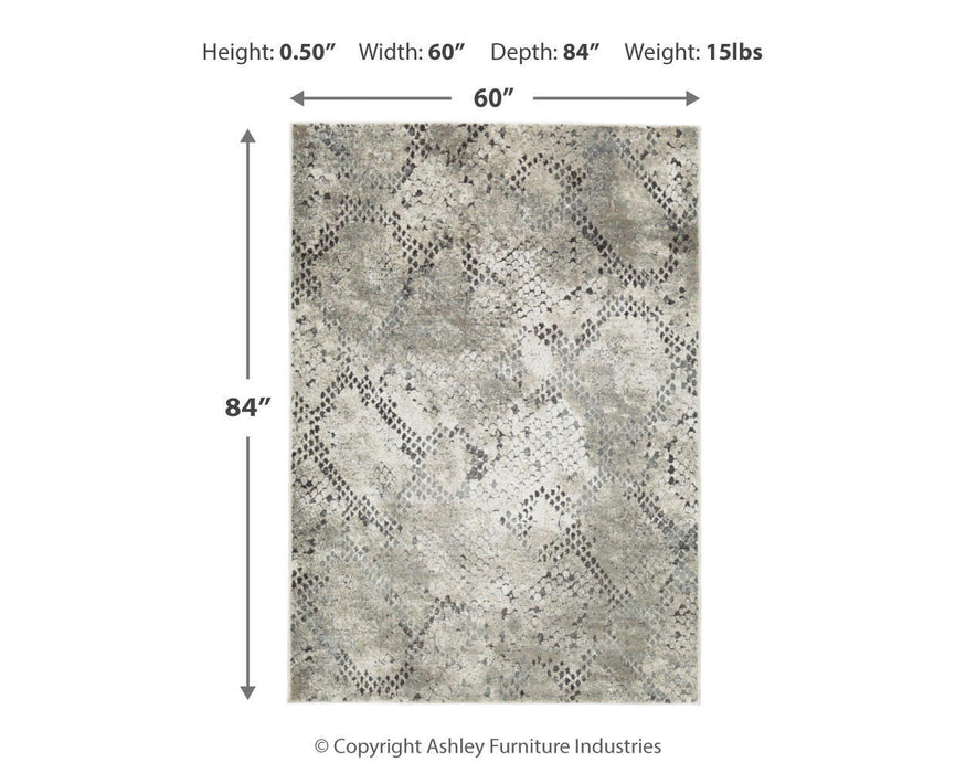 Poincilana - 5' x 7' Rug - Ivory / Taupe
