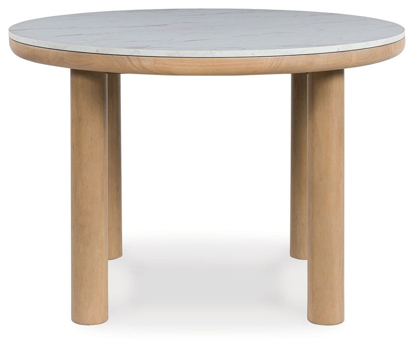 Sawdyn - Round Dining Room Table - Light Brown