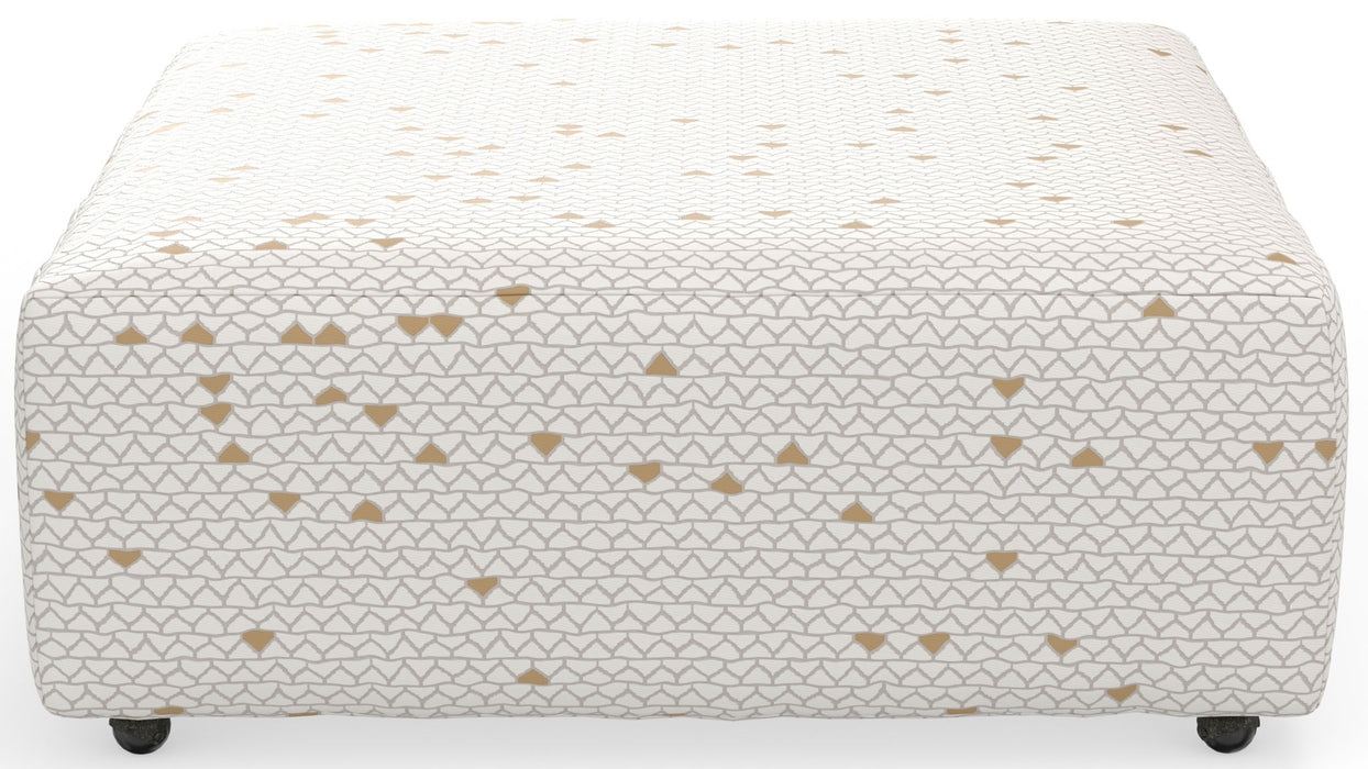 Sanctuary - Castered Cocktail Ottoman - Chalk