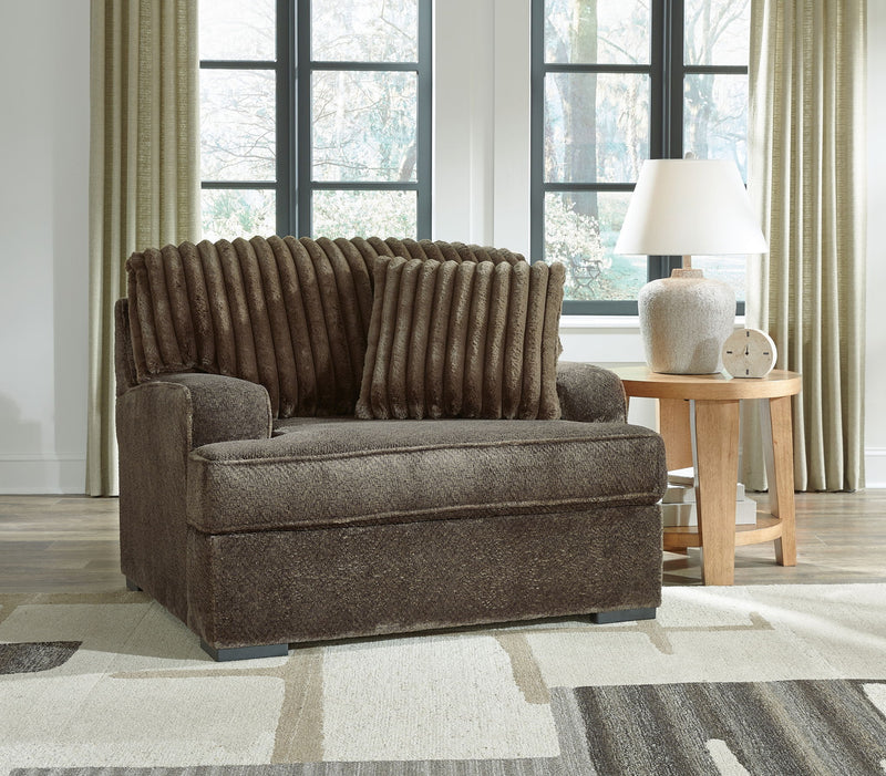 Aylesworth - 2 Pc. - Chair And A Half, Ottoman - Chocolate