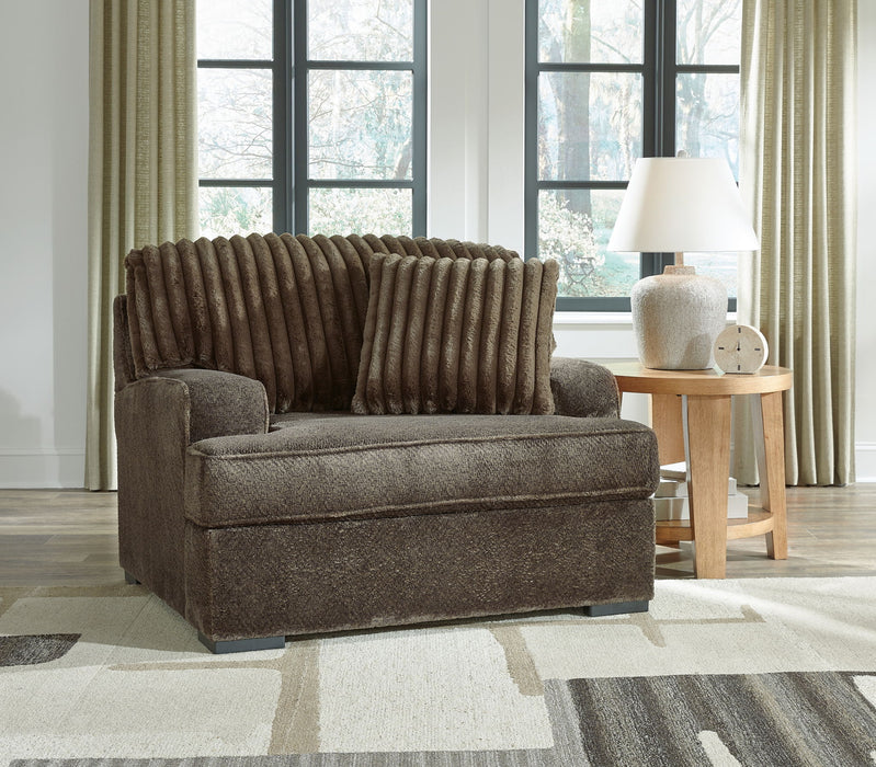 Aylesworth - 2 Pc. - Chair And A Half, Ottoman - Chocolate
