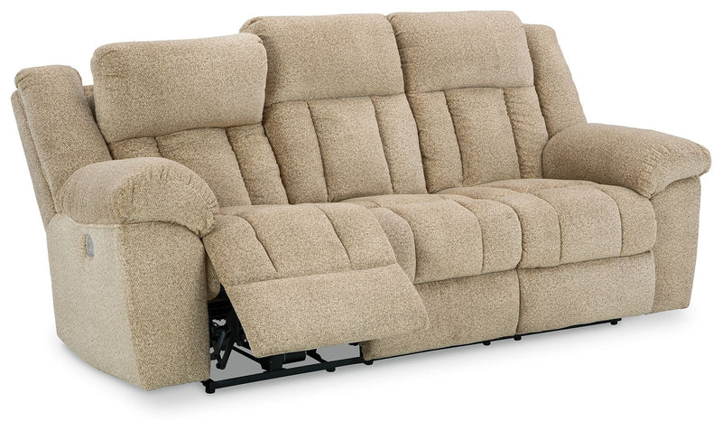 Tip-Off - 2 Pc. - Power Reclining Sofa, Power Reclining Loveseat - Wheat