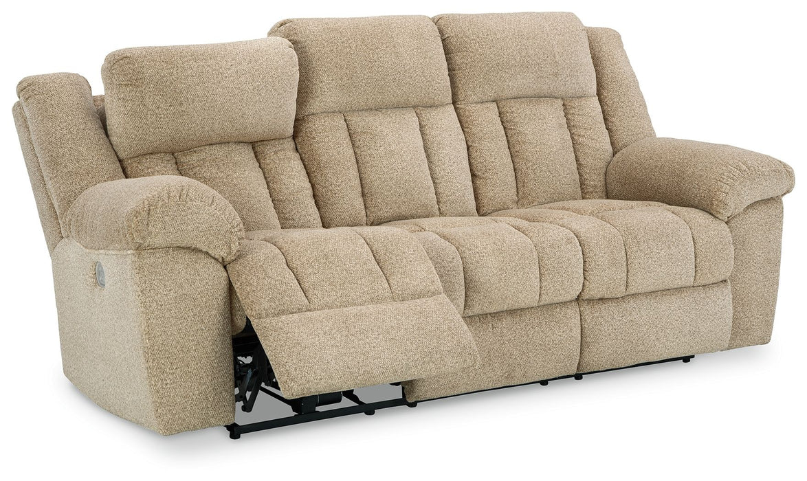Tip-Off - 2 Pc. - Power Reclining Sofa, Power Reclining Loveseat - Wheat