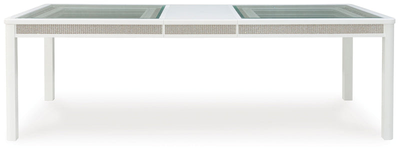 Chalanna - 10 Pc. - Rectangular Dining Room Extension Table, 8 Side Chairs, Server - White