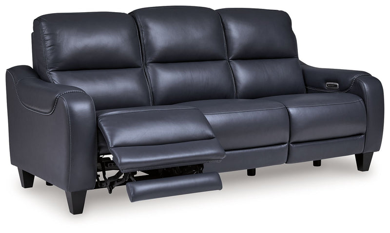 Mercomatic - 3 Pc. - Power Reclining Sofa, Power Reclining Loveseat, Power Recliner - Ocean