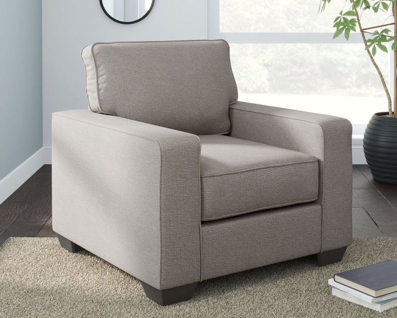Greaves - 2 Pc. - Chair, Ottoman - Stone