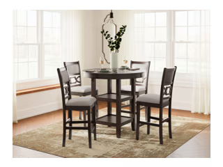 Langwest - Dining Room Counter Table Set (Set of 5) - Brown