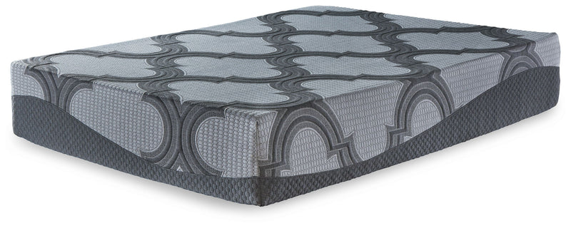 12 Inch Ashley Hybrid - 2 Pc. - King Foundation And Mattress - Gray