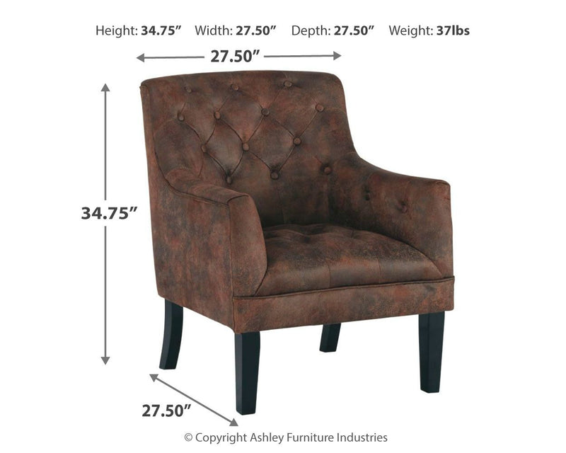 Drakelle - Accent Chair - Mahogany