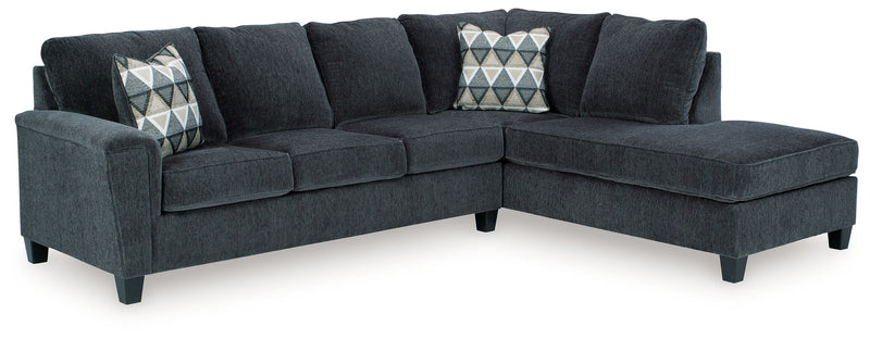 Abinger - Right Arm Facing Chaise Sleeper 2 Pc Sectional - Smoke