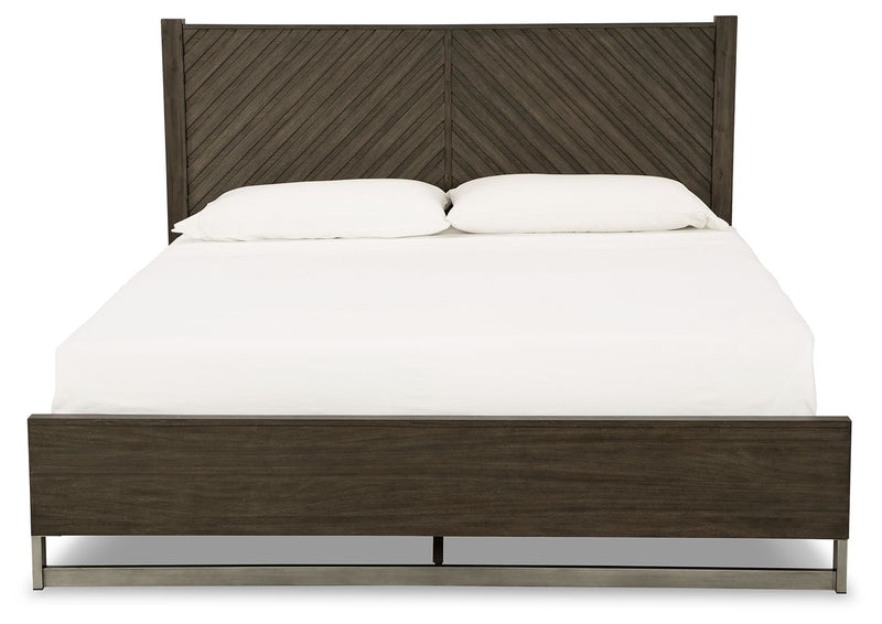 Arkenton - California King Panel Bed - Grayish Brown
