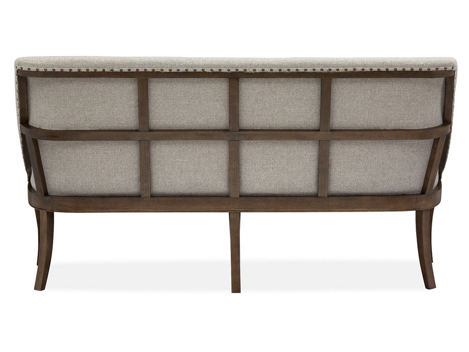 Roxbury Manor - Bench With Upholstered Seat and Back - Homestead Brown
