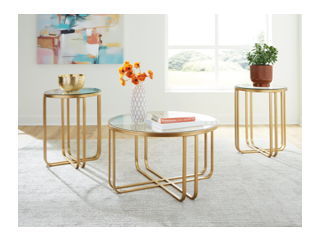 Milloton - Occasional Table Set (Set of 3) - Gold