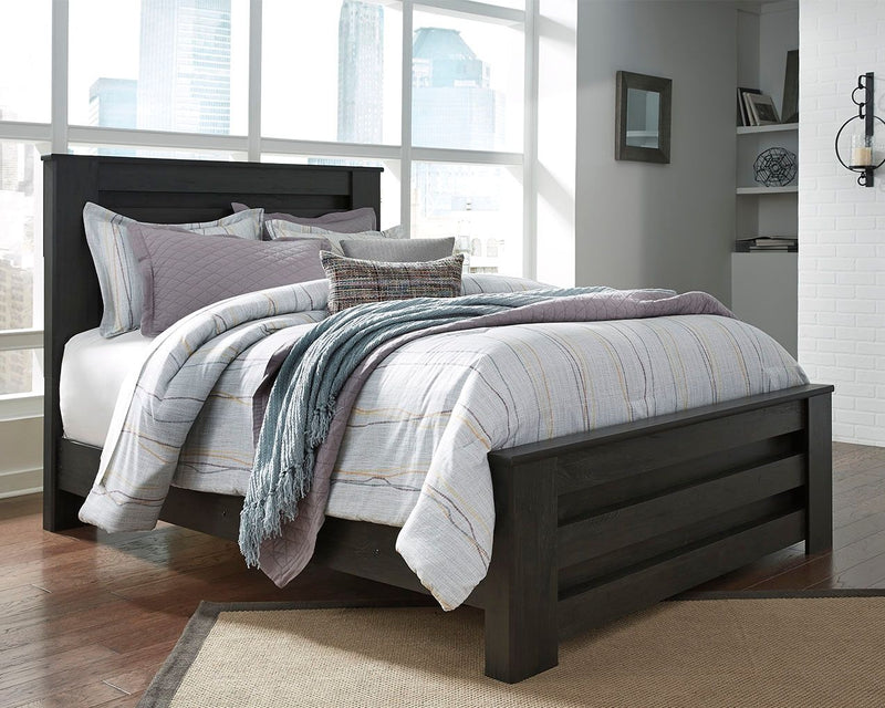 Brinxton - 5 Pc. - Dresser, Mirror, Queen Panel Bed - Charcoal