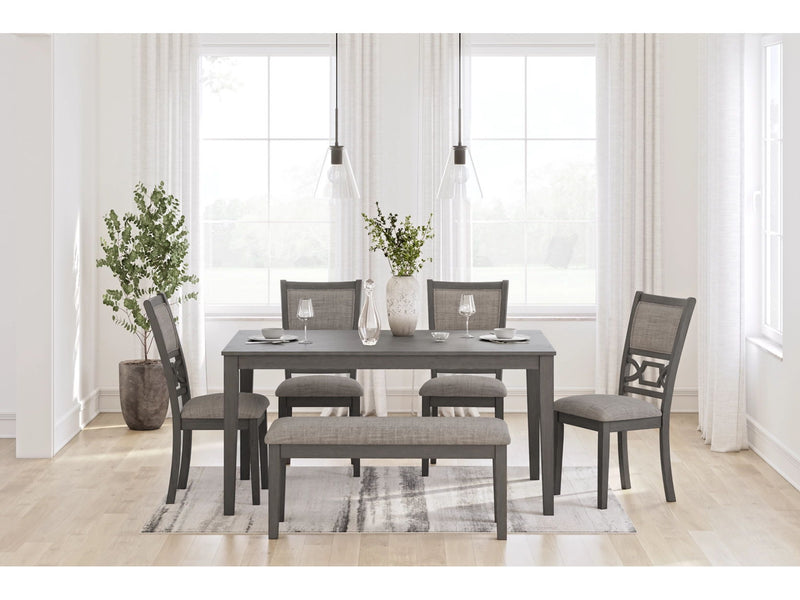 Wrenning - Dining Room Table Set (Set of 6) - Gray