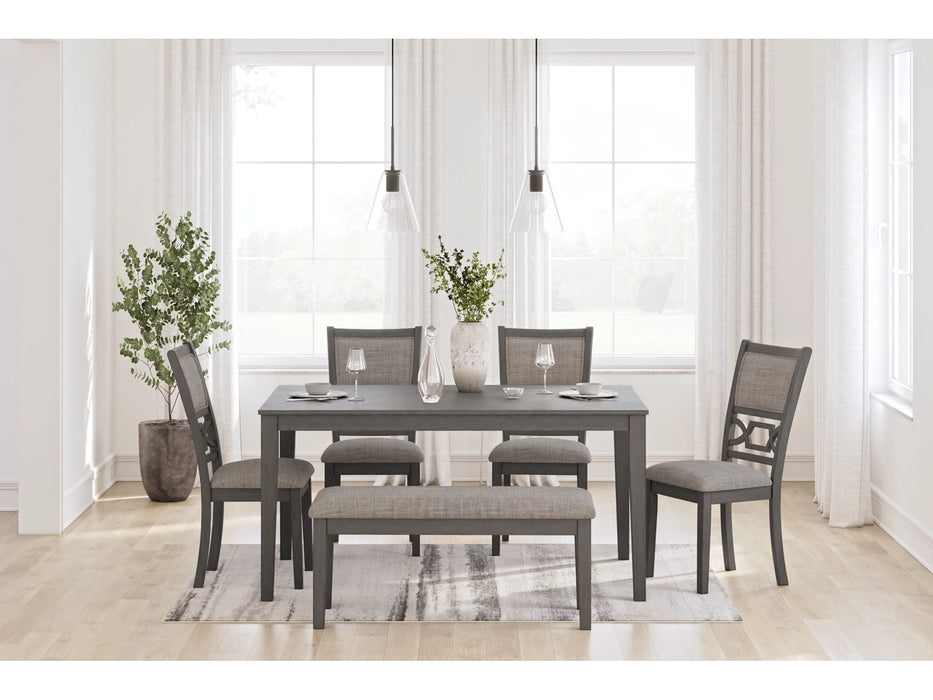 Wrenning - Dining Room Table Set (Set of 6) - Gray