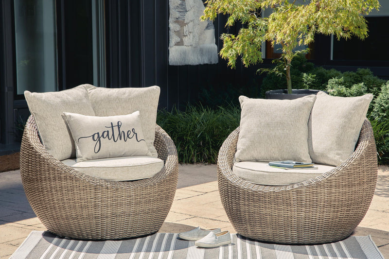 Danson - Swivel Lounge w/Cushion (Set of 2) - Beige
