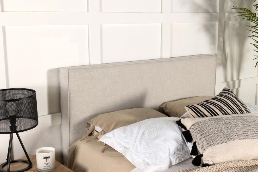 Kosmo - Upholstered Queen / Full Panel Headboard - Sand