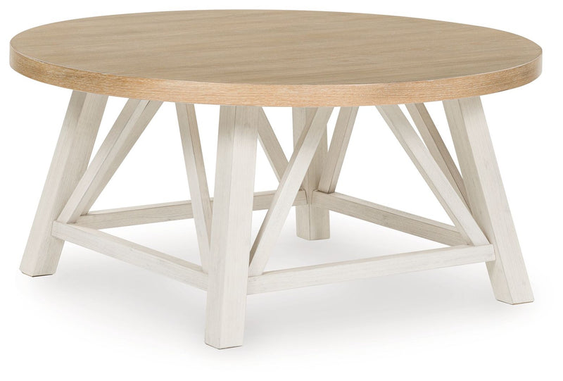Fawndell - Occasional Table Set (Set of 3) - Antique White / Brown