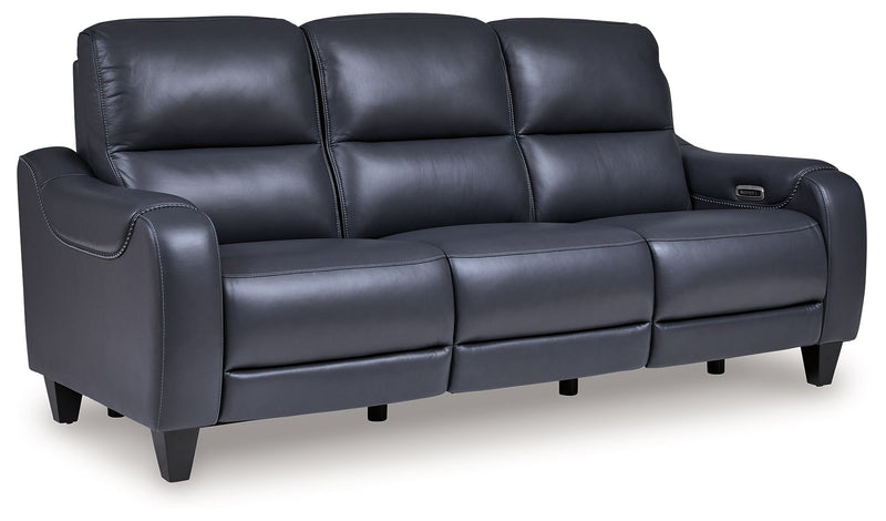 Mercomatic - 3 Pc. - Power Reclining Sofa, Power Reclining Loveseat, Power Recliner - Ocean