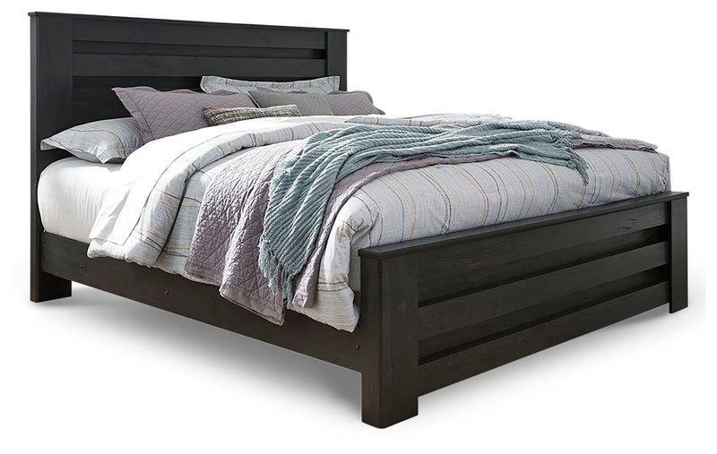 Brinxton - King Panel Bed - Gray Dark