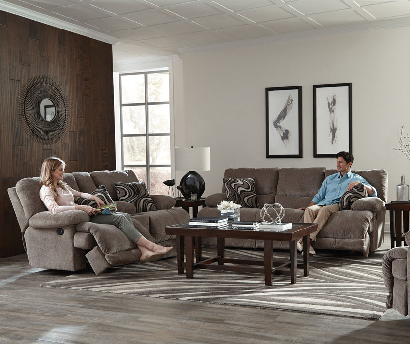 Jules - Reclining Console Loveseat With Storage And Cupholders - Pewter