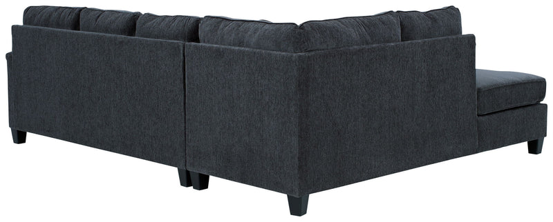 Abinger - Left Arm Facing Chaise Sleeper 2 Pc Sectional - Smoke