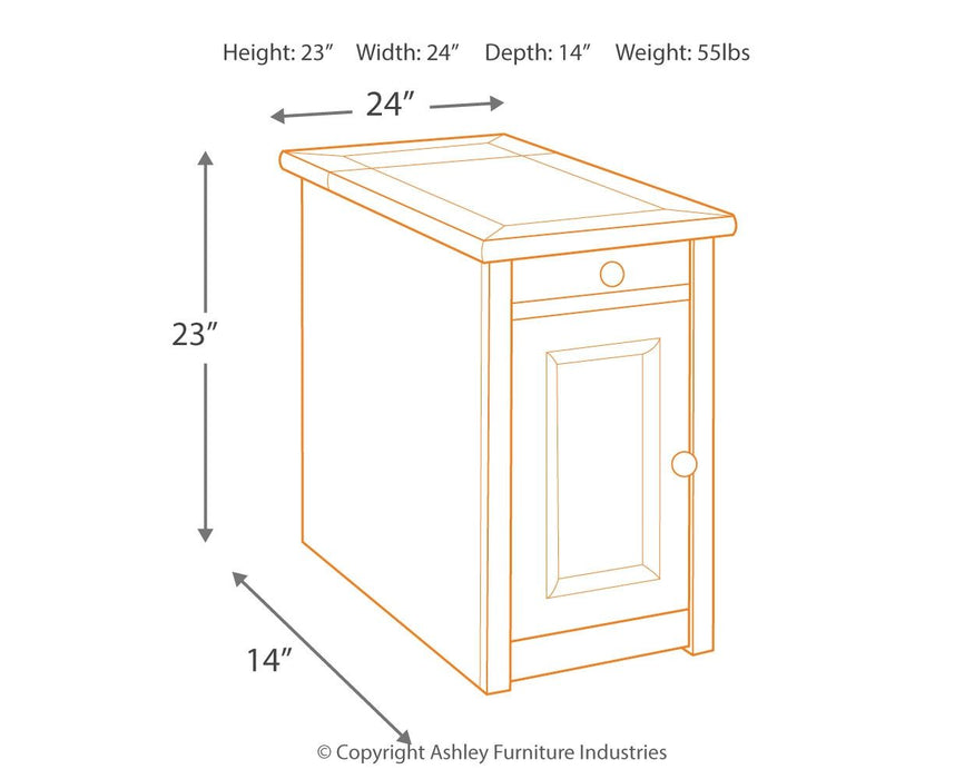 Tyler Creek - Grayish Brown / Black - Chair Side End Table