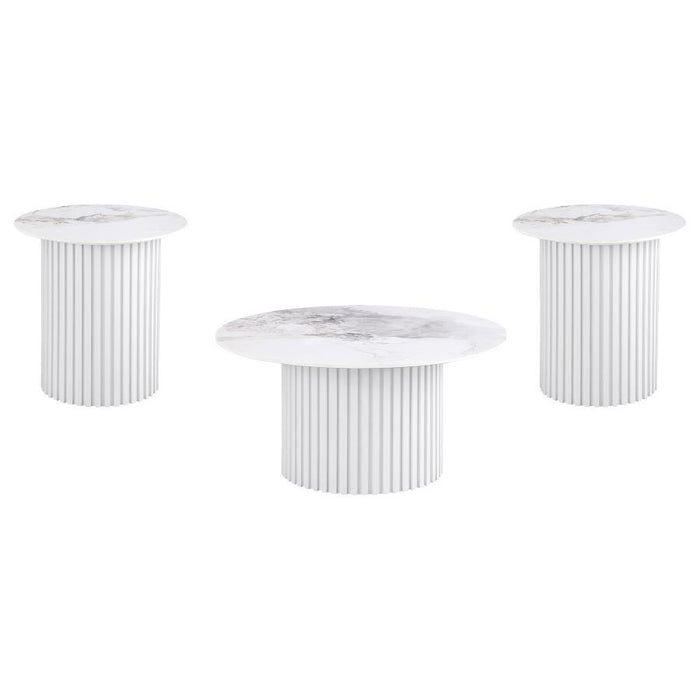 Rowena - Faux Marble Coffee Table Set