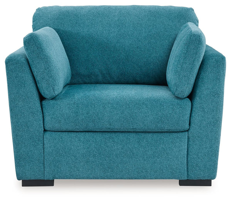 Keerwick - 2 Pc. - Chair And A Half, Ottoman - Teal