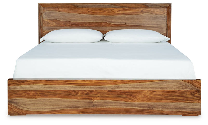 Dressonni - California King Panel Bed - Brown